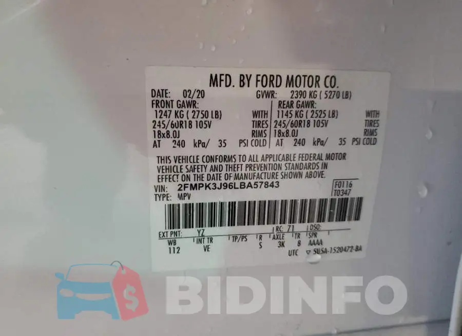 2FMPK3J96LBA57843 Photo# 13