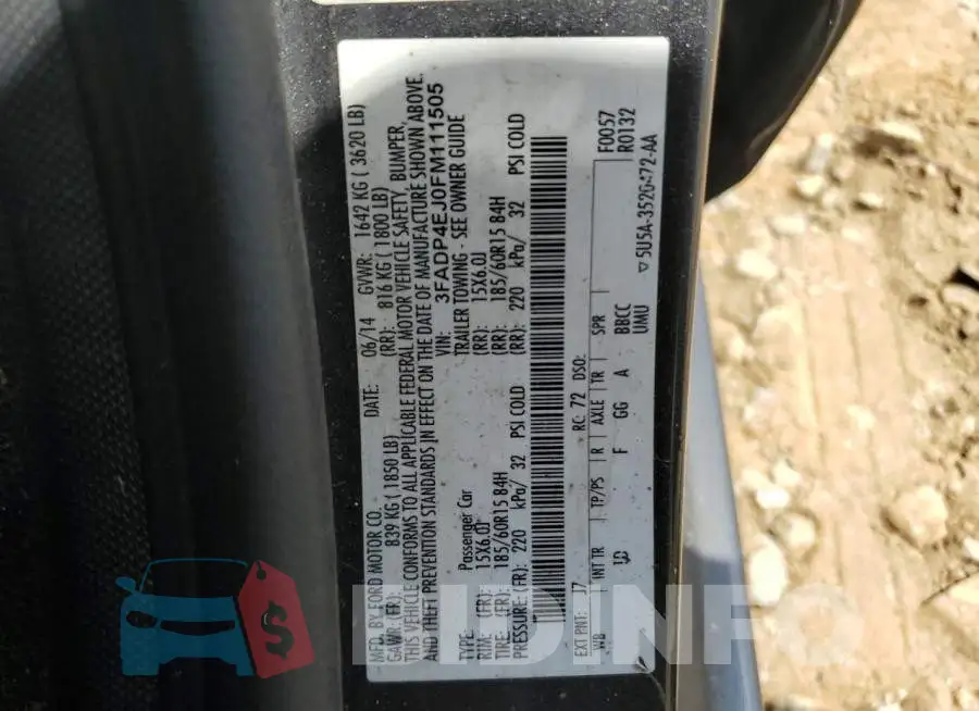3FADP4EJ0FM111505 Photo# 12