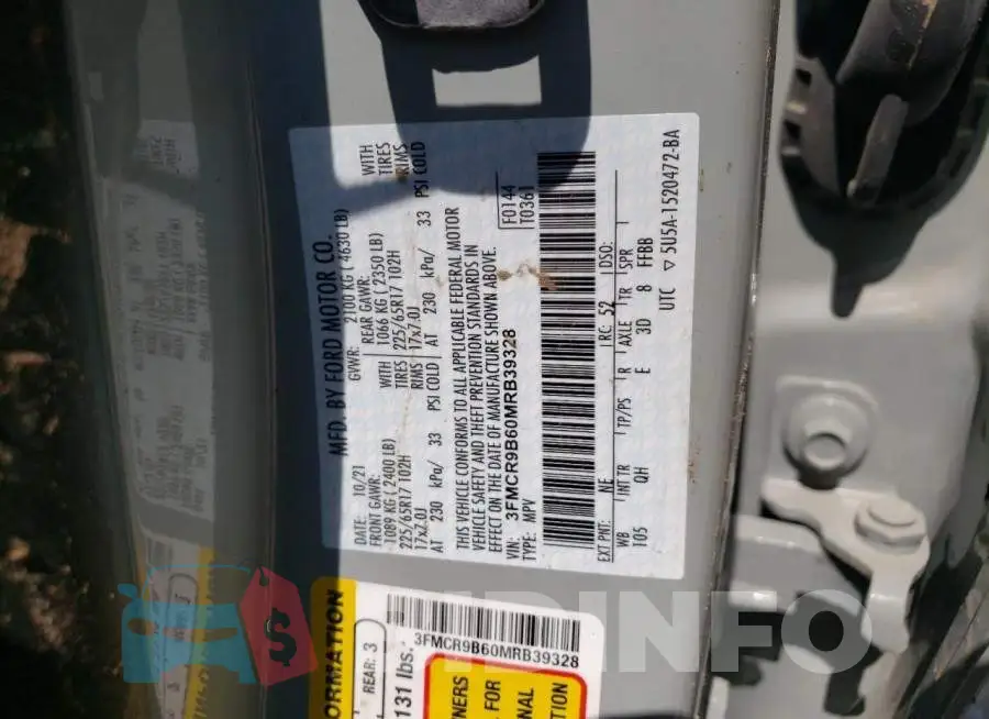 3FMCR9B60MRB39328 Photo# 12