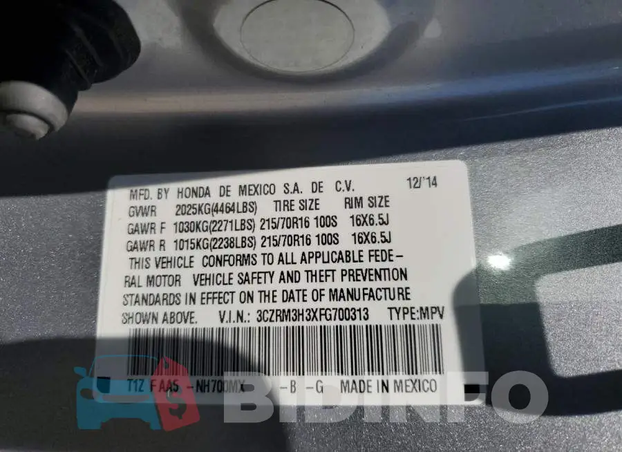 3CZRM3H3XFG700313 Photo# 12