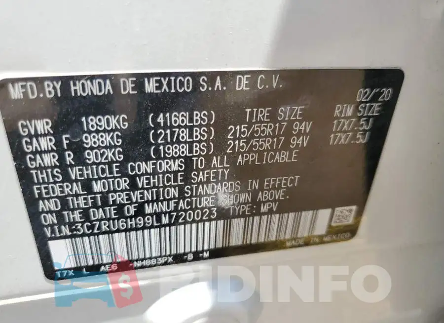3CZRU6H99LM720023 Photo# 12