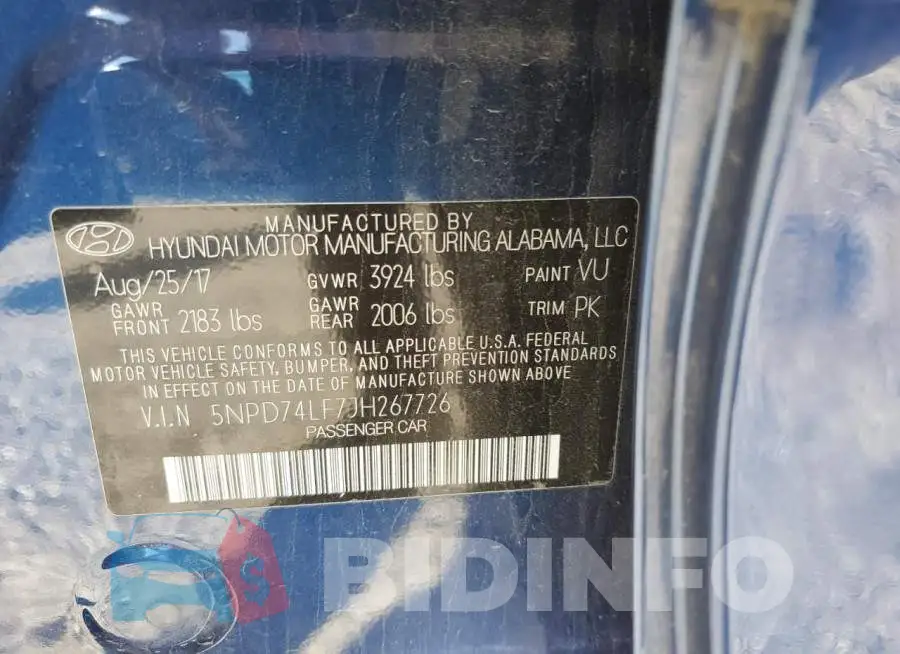 5NPD74LF7JH267726 Photo# 13