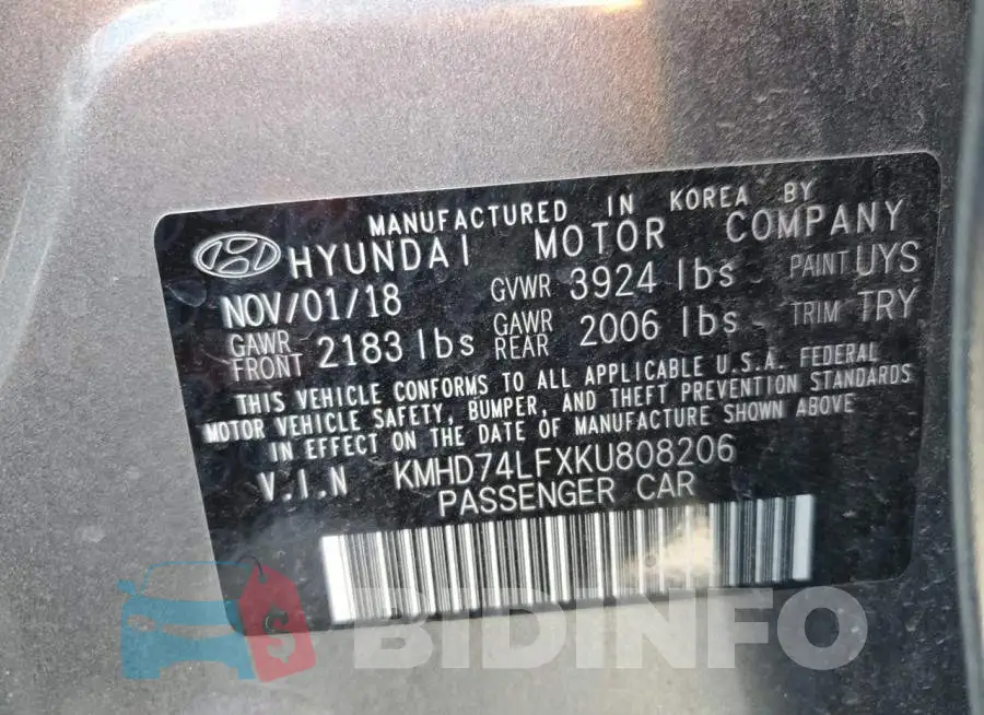 KMHD74LFXKU808206 Photo# 12