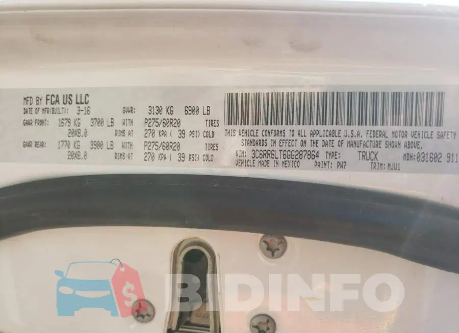 3C6RR6LT6GG287864 Photo# 13