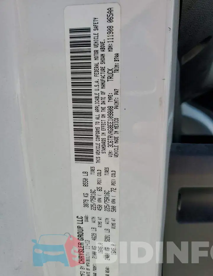 3C6TRVAG8EE109808 Photo# 13