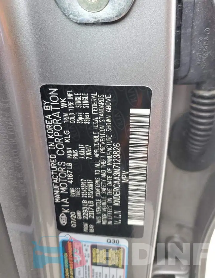 KNDERCAA3M7123826 Photo# 12