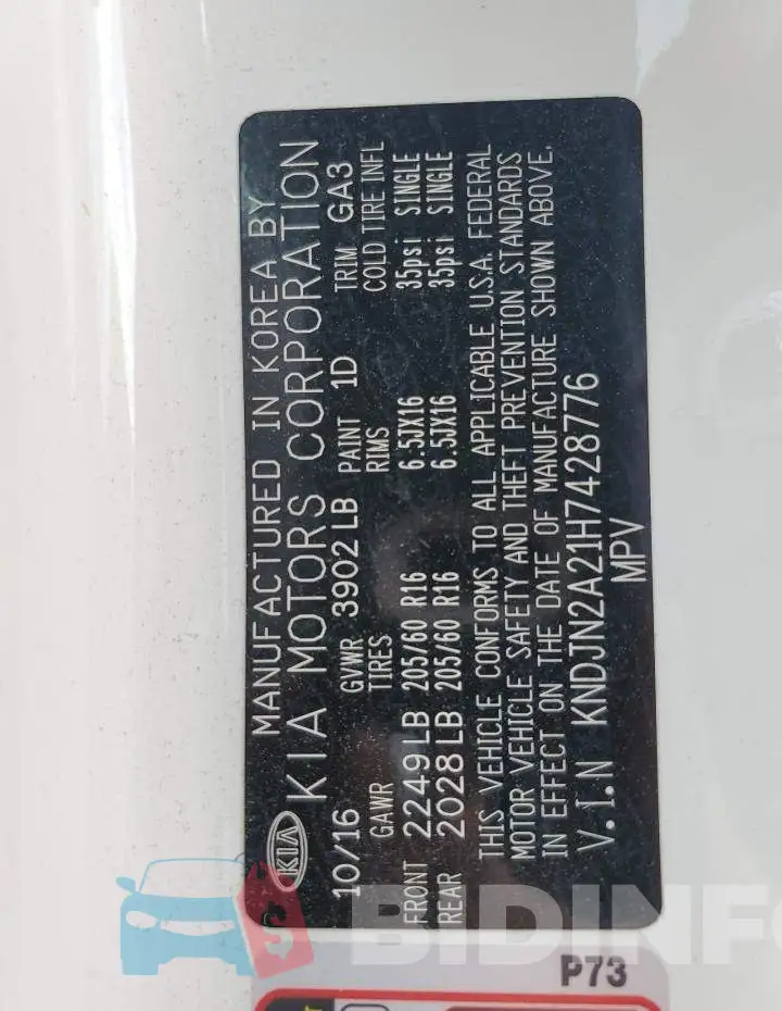 KNDJN2A21H7428776 Photo# 12