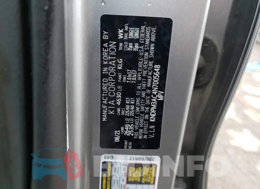KNDPM3AC4N7005648 Photo# 14