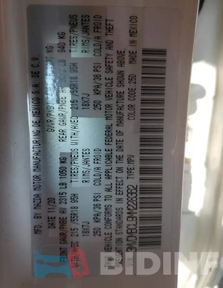 3MVDMBCL9MM228362 Photo# 14