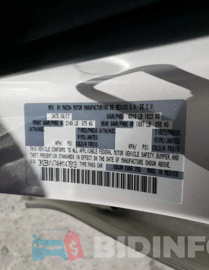 3MZBN1V74HM147613 Photo# 12