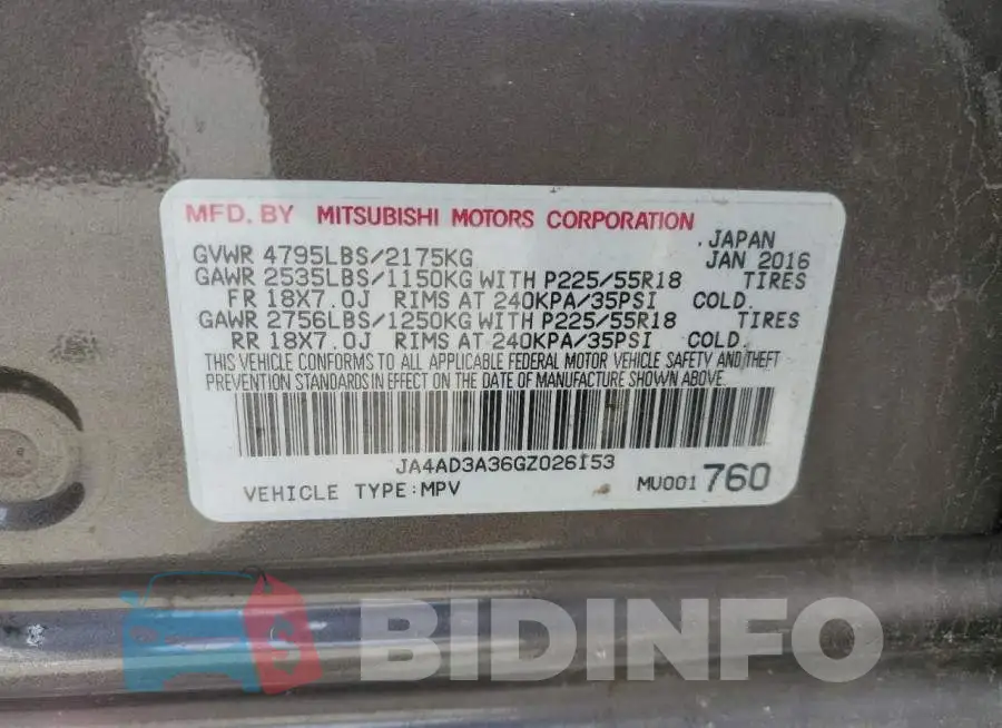 JA4AD3A36GZ026153 Photo# 12