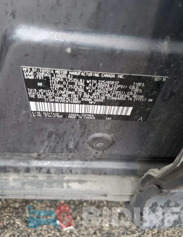 2T3RFREV0EW148800 Photo# 12
