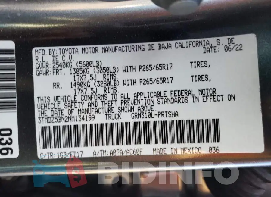 3TMDZ5BN2NM134199 Photo# 12
