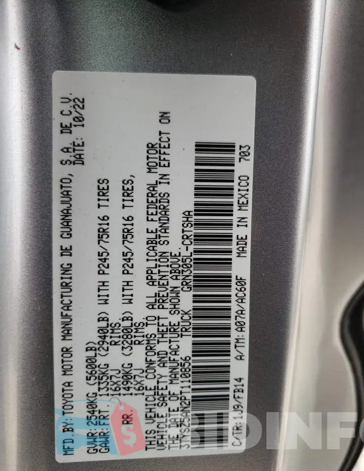 3TYSZ5AN2PT110856 Photo# 12