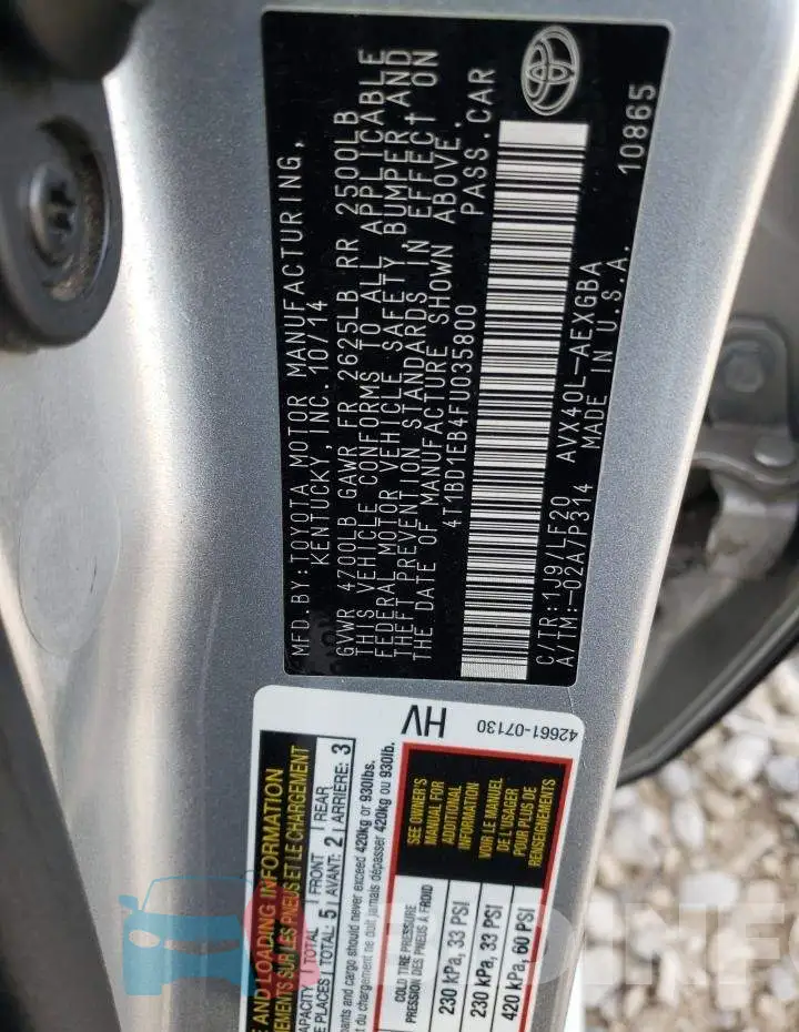 4T1BD1EB4FU035800 Photo# 13