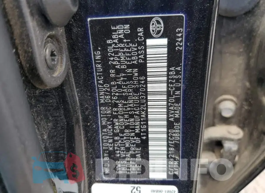 4T1G11AK2LU370246 Photo# 12