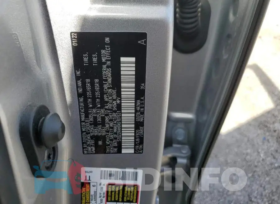 5TDZZRAH6NS107631 Photo# 14