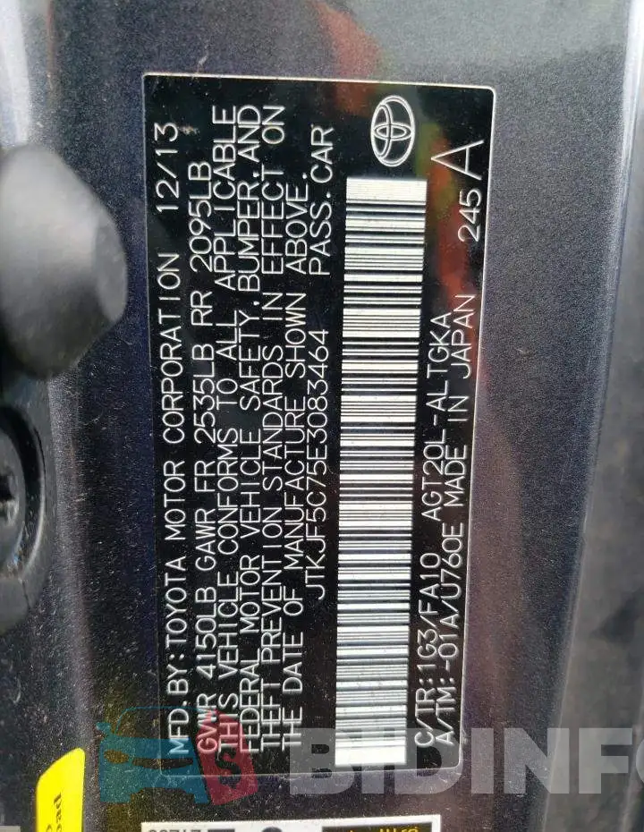 JTKJF5C75E3083464 Photo# 12
