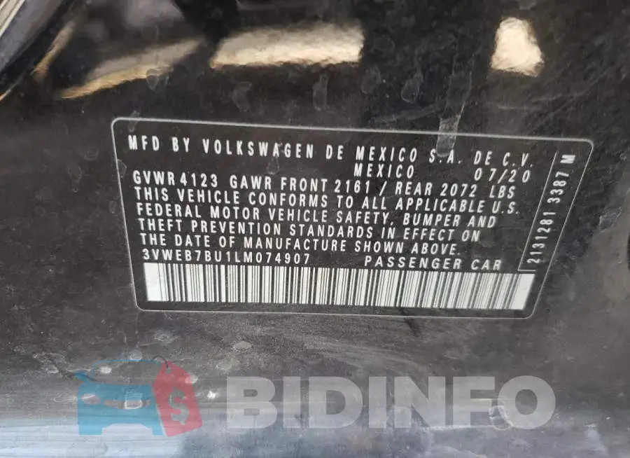 3VWEB7BU1LM074907 Photo# 12