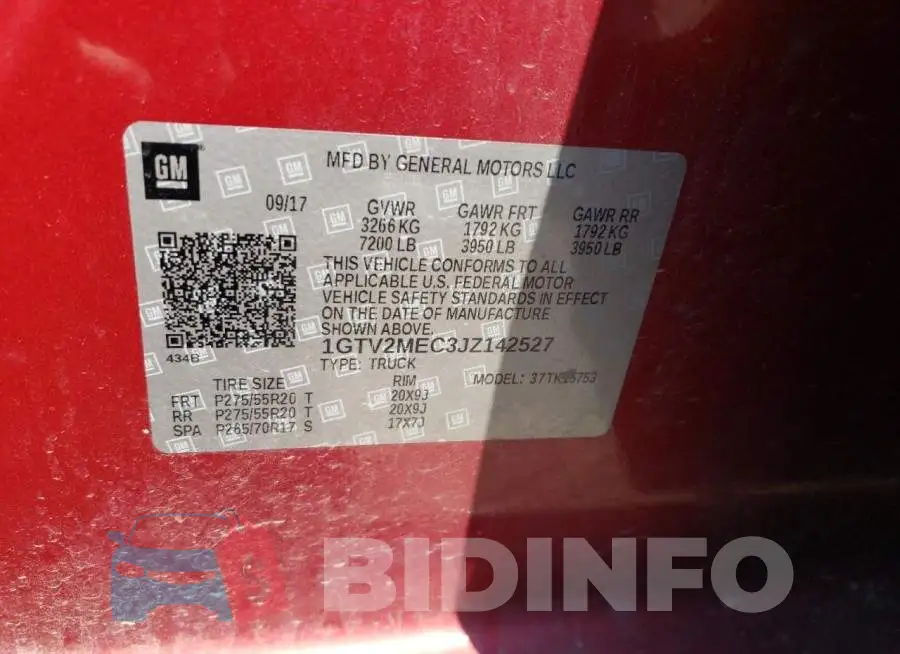 1GTV2MEC3JZ142527 Photo# 12