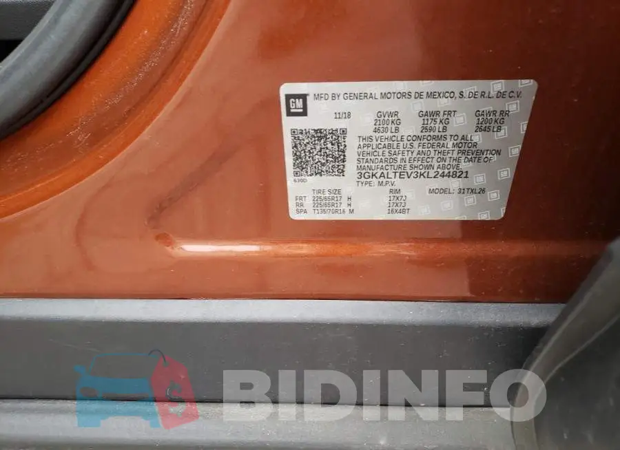 3GKALTEV3KL244821 Photo# 13