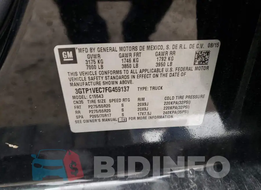 3GTP1VEC7FG459137 Photo# 13