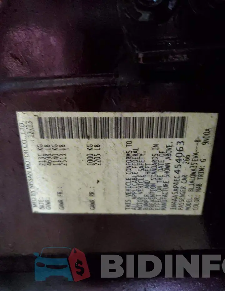 1N4AA5AP4EC454063 Photo# 13