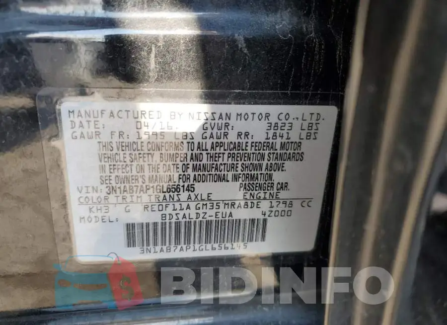 3N1AB7AP1GL656145 Photo# 12