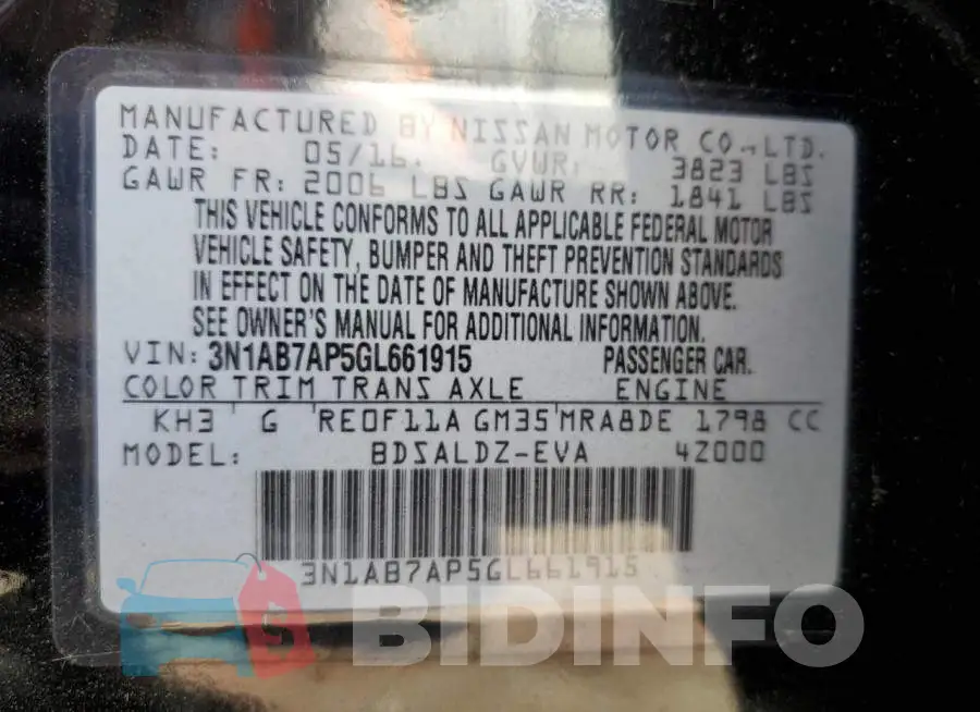 3N1AB7AP5GL661915 Photo# 12