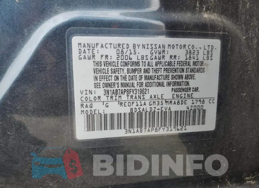 3N1AB7AP8FY319621 Photo# 12