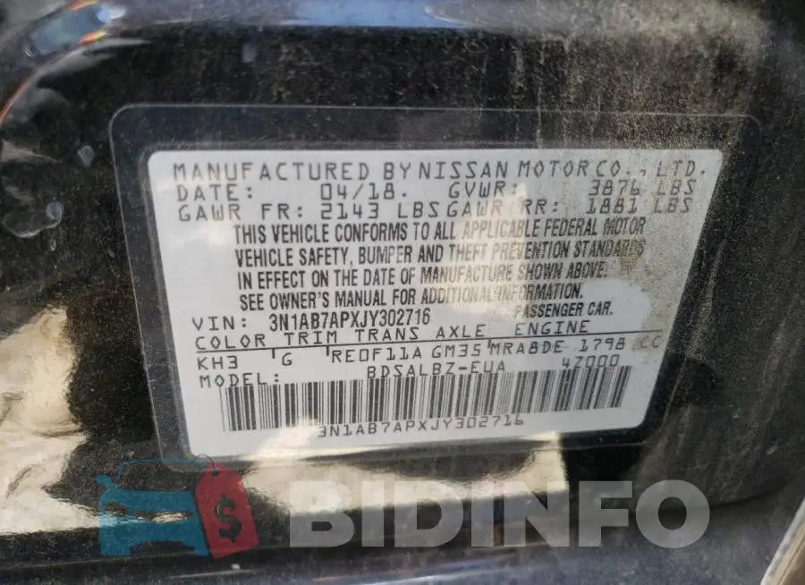 3N1AB7APXJY302716 Photo# 12