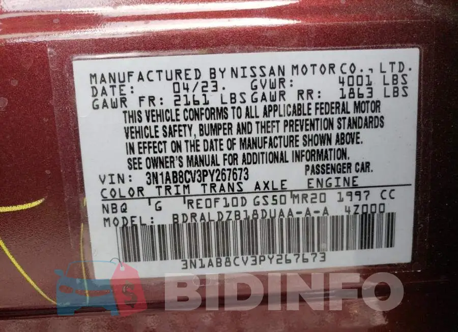 3N1AB8CV3PY267673 Photo# 13