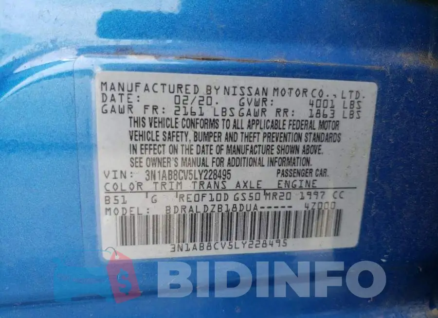 3N1AB8CV5LY228495 Photo# 12