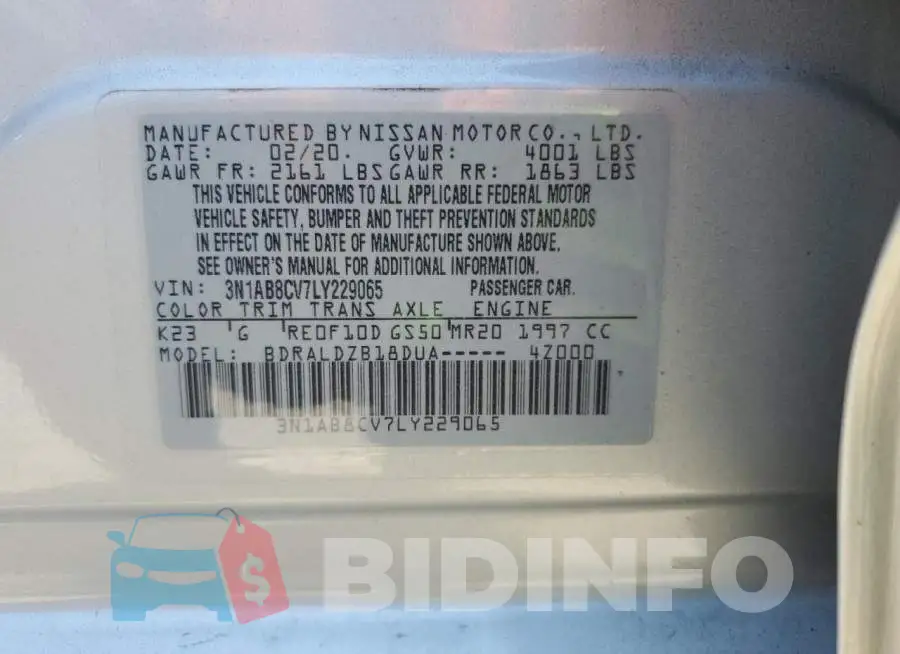 3N1AB8CV7LY229065 Photo# 12