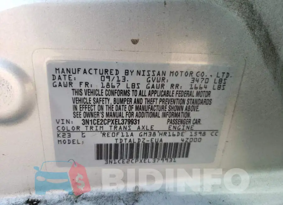 3N1CE2CPXEL379931 Photo# 12
