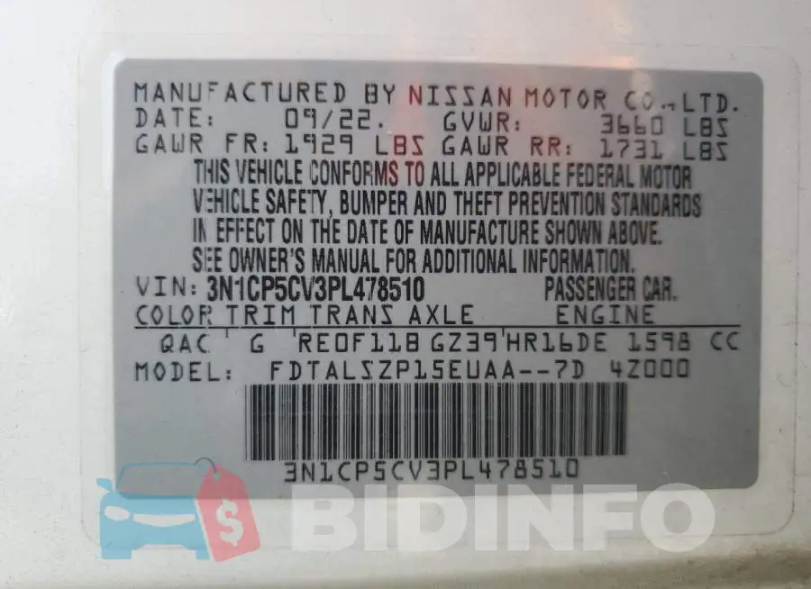 3N1CP5CV3PL478510 Photo# 13