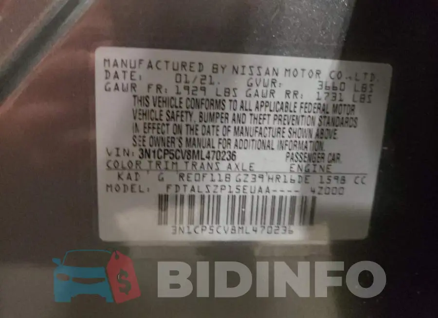 3N1CP5CV8ML470236 Photo# 13