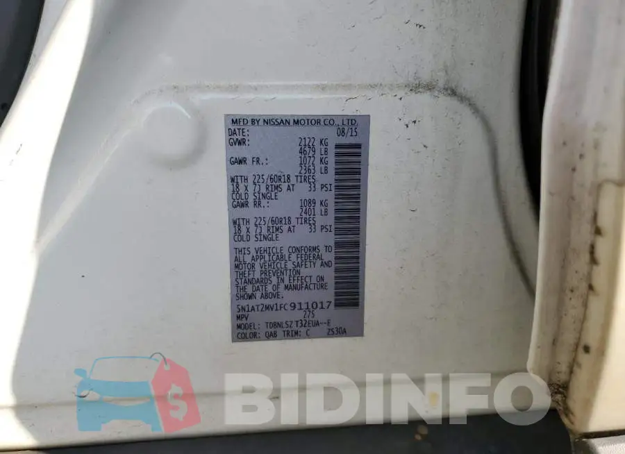5N1AT2MV1FC911017 Photo# 12