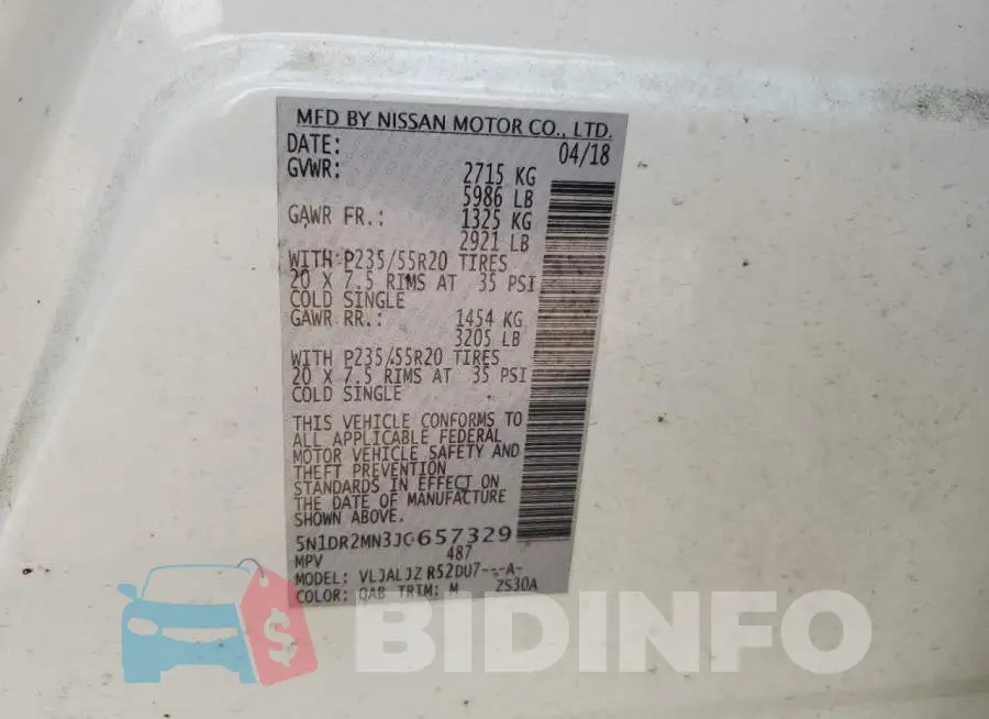 5N1DR2MN3JC657329 Photo# 13