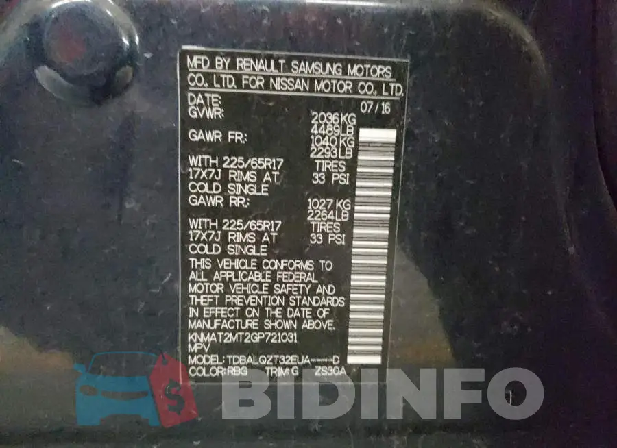 KNMAT2MT2GP721031 Photo# 13