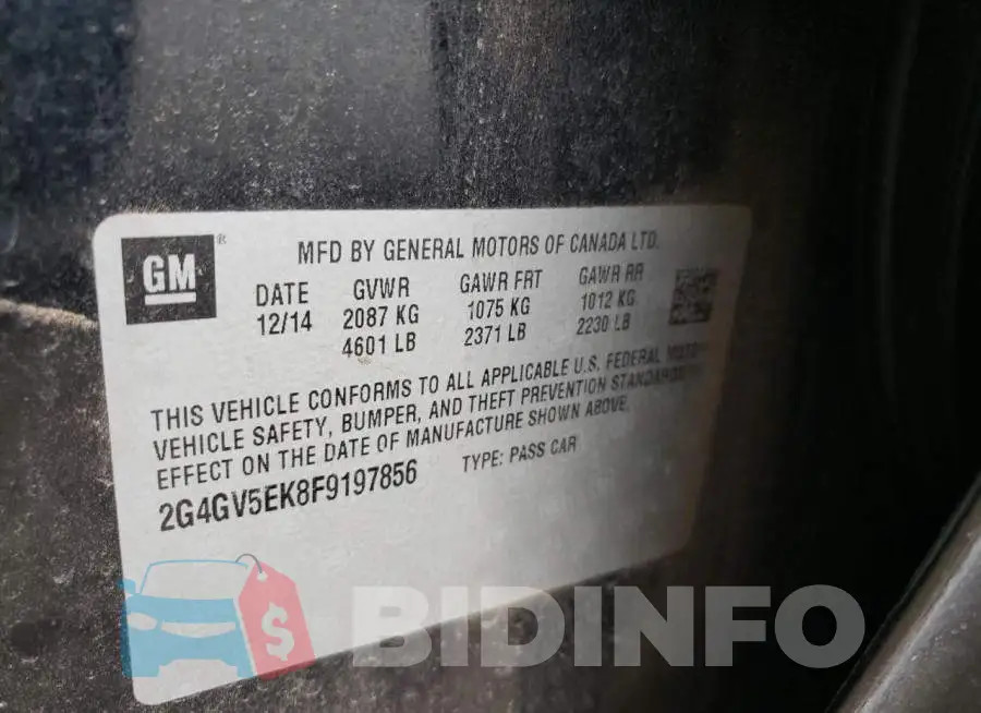 2G4GV5EK8F9197856 Photo# 12