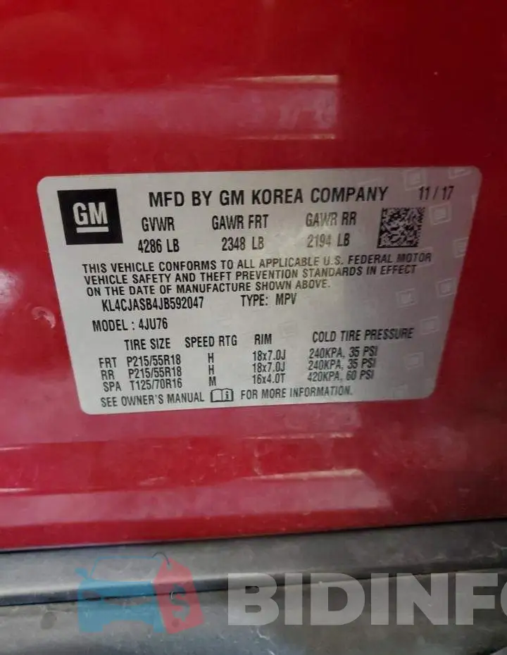 KL4CJASB4JB592047 Photo# 13