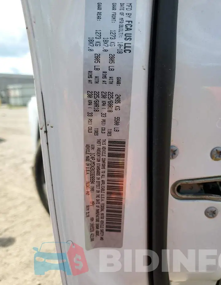 1C4PJMDX2KD328994 Photo# 13