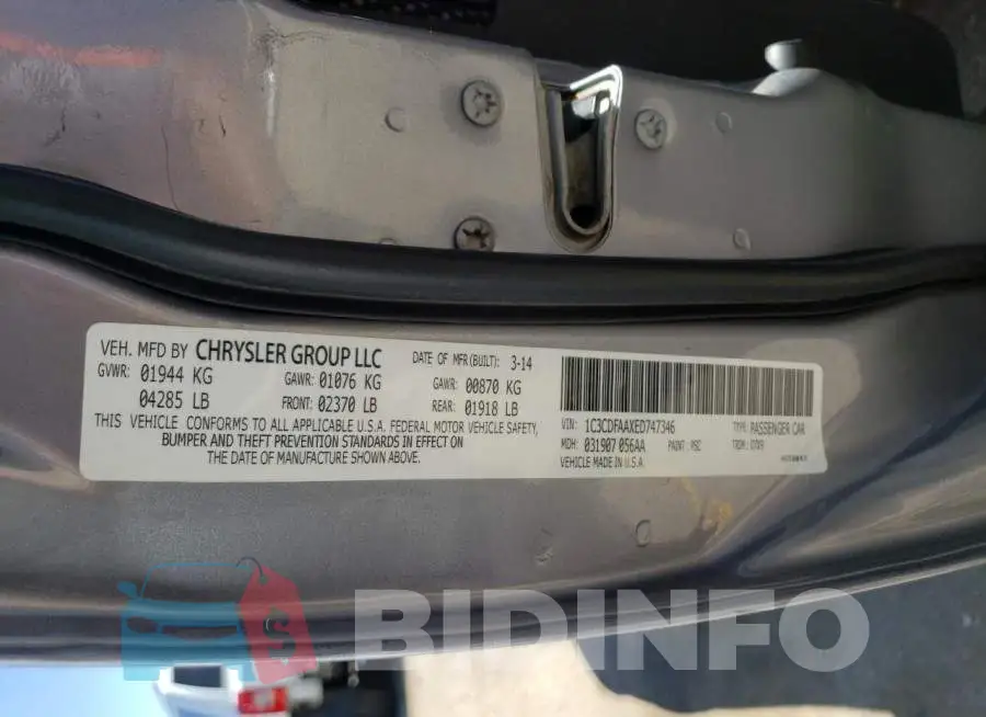 1C3CDFAAXED747346 Photo# 12
