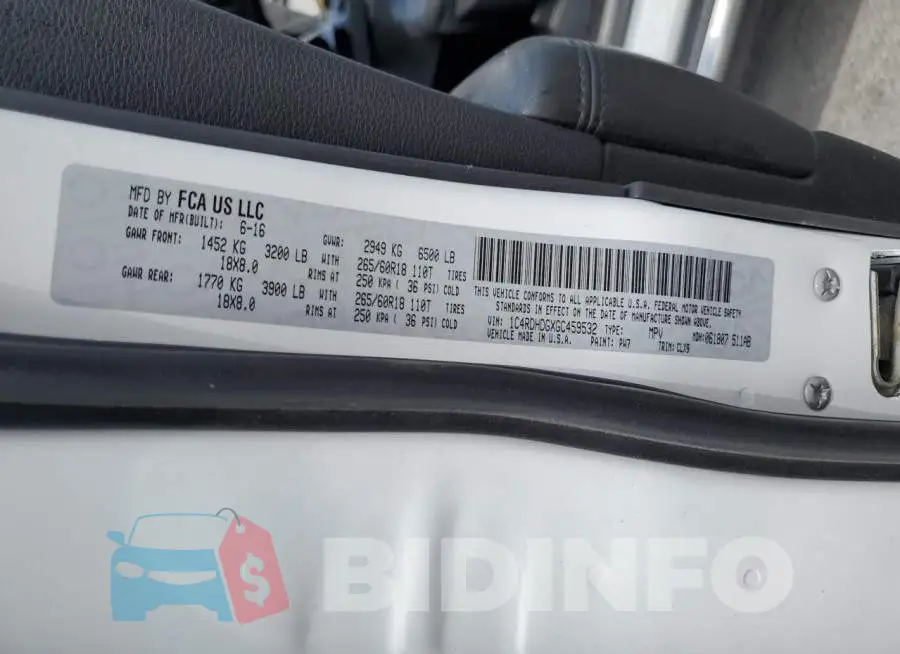 1C4RDHDGXGC459532 Photo# 12