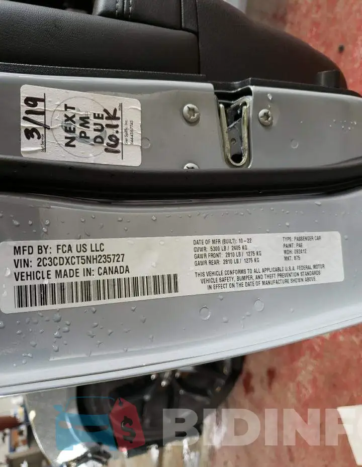 2C3CDXCT5NH235727 Photo# 13