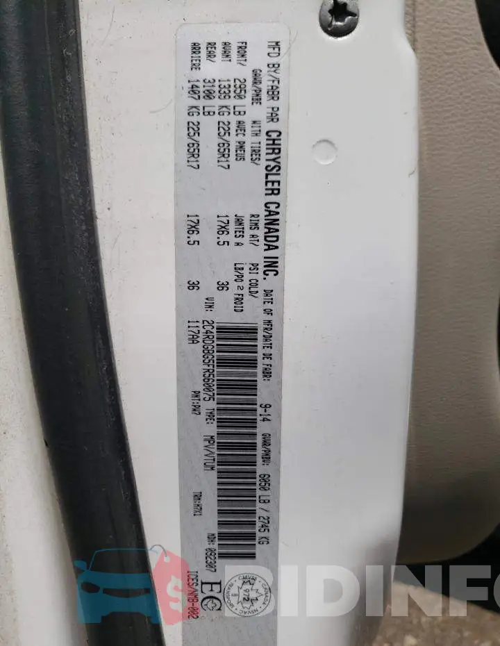 2C4RDGBG5FR560075 Photo# 13
