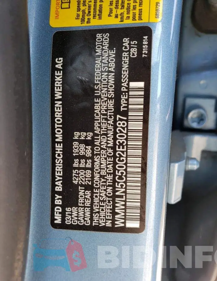WMWLN5C50G2E30287 Photo# 12