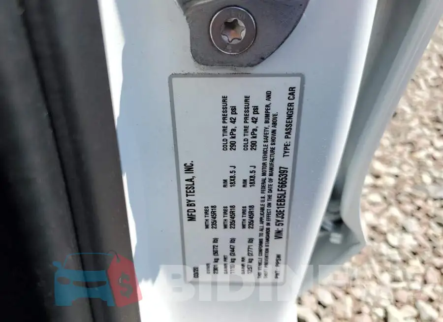 5YJ3E1EB5LF665397 Photo# 12