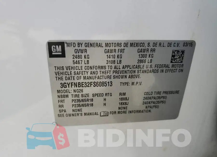 3GYFNBE32FS608513 Photo# 13